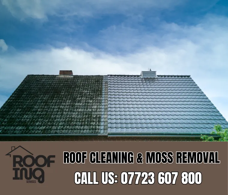Roof cleaning and moss removal in St Austell