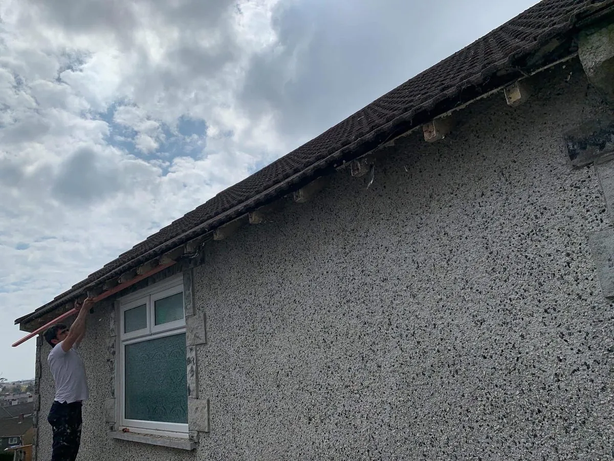 White uPVC fascias and soffits on a bungalow in St Austell